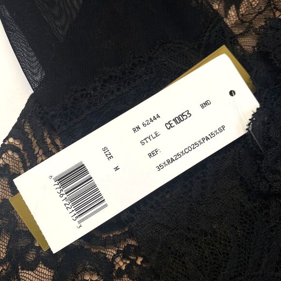Nicole Miller Lace Sheath Dress Size M Black Beige Lining Stretch NWT CE 10053 - Picture 9 of 16